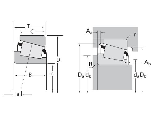 25580/25520 Tapered Bearing 1 3/4"x3 17/64"x15/16":vxb:Ball Bearing