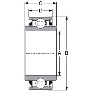 W208PPB13 Spherical Triple Lip Seals Square Bore Non-Relubricable: 7/8 inch Bore:Agricultural Bearings