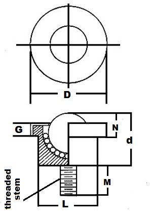 SMBT-5/8 CS Stud Mounted Ball Transfer Unit 5/8 Main Ball:vxb:Ball Bearing