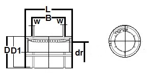 SW16GUU 1 inch Ball Bushings