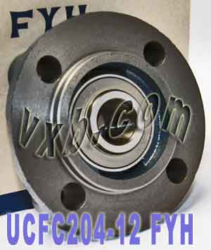 3/4 Round flanged Mounted Bearing UCFC204-12:vxb:Ball Bearing
