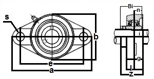 3 1/4 Inch Mounted Bearing UCFL-217-52 + 2 Bolts Flanged Cast Housing:vxb:Ball Bearing